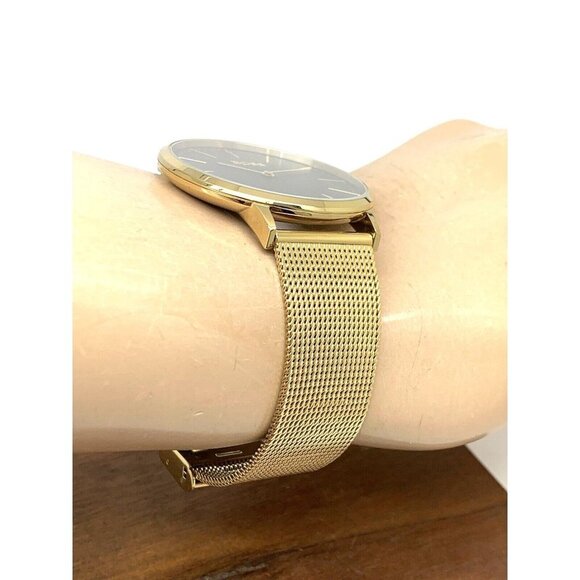 Hugo Boss Men's Watch 1513735 Horizon Quartz Black Dial Gold Steel Mesh … - Picture 11 of 13